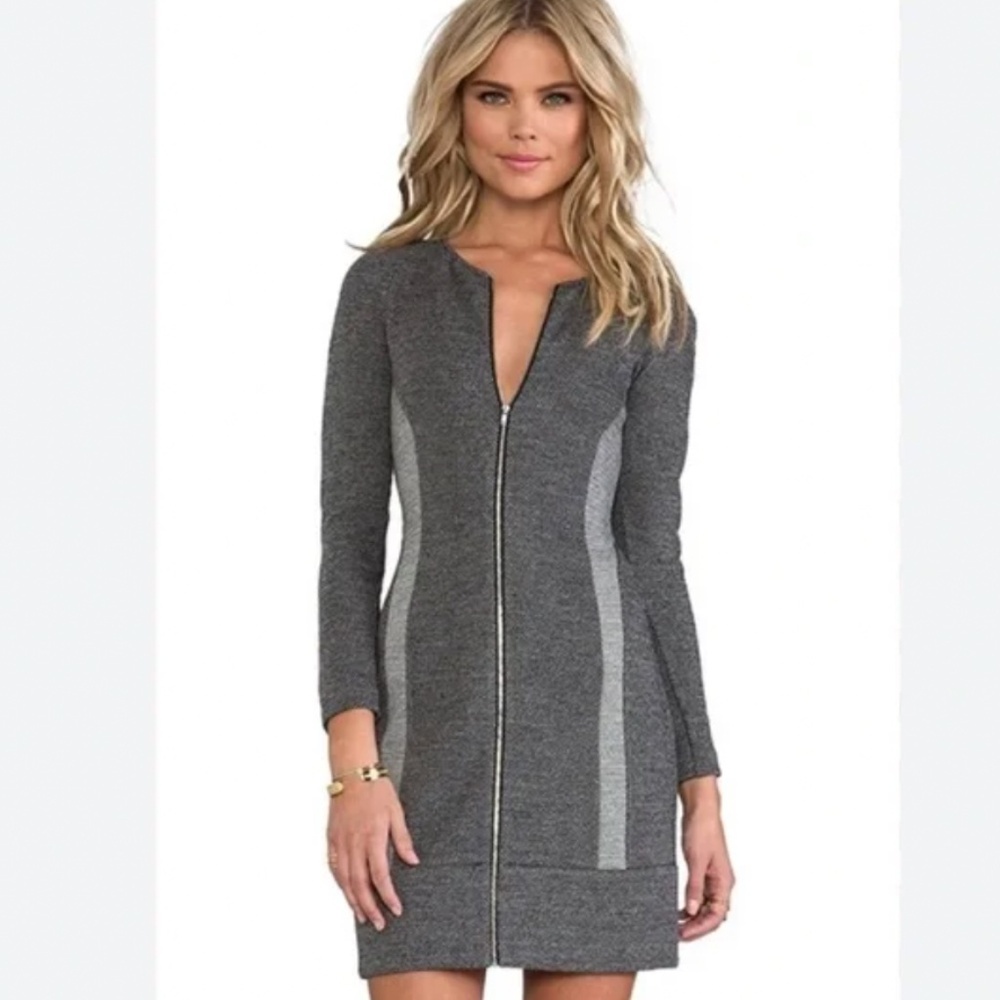 Theory Chayenne B Gray Dress Zipper 4 NWT